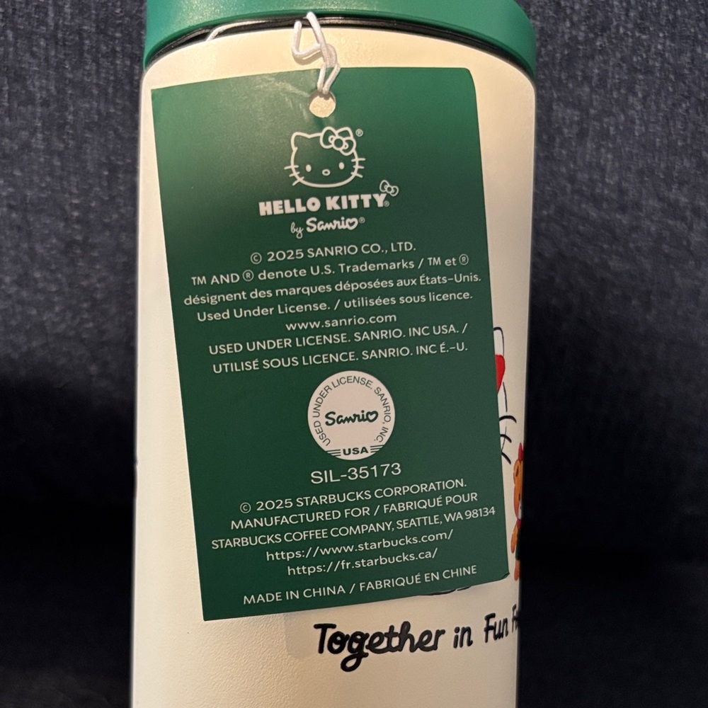 Starbucks Cream and Green Hello Kitty Tumbler - Picture 3 of 5